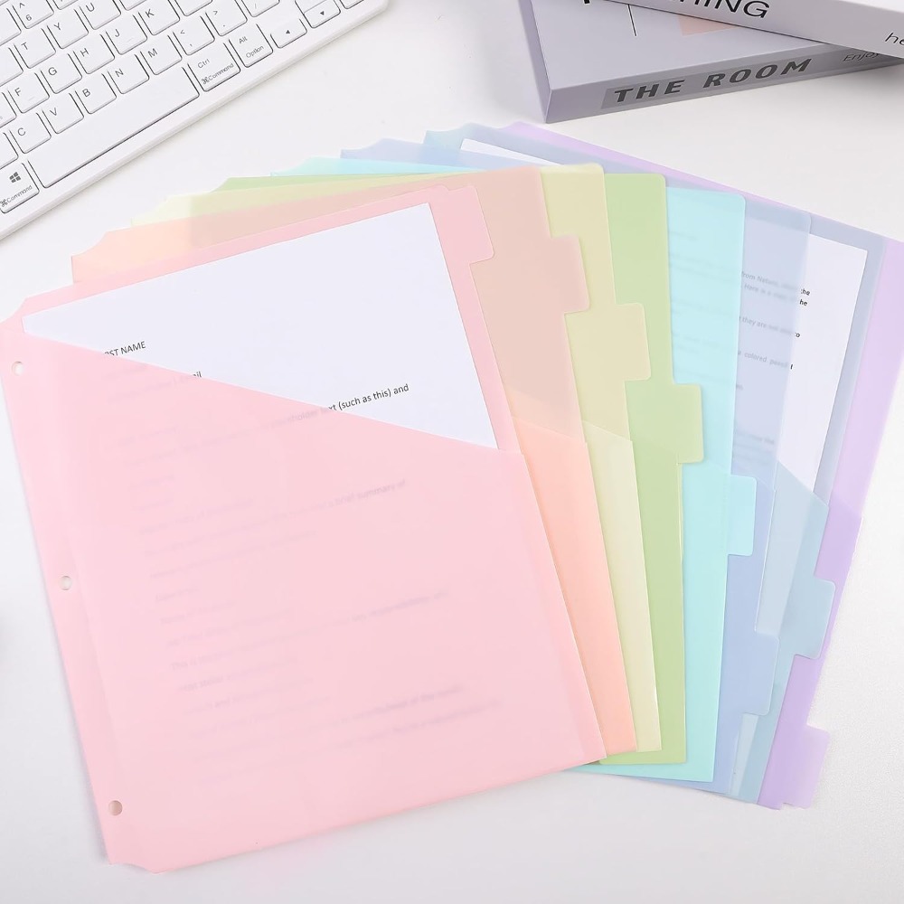 Tab Divider A4 - 8 шт. пастельных разделителей для папок