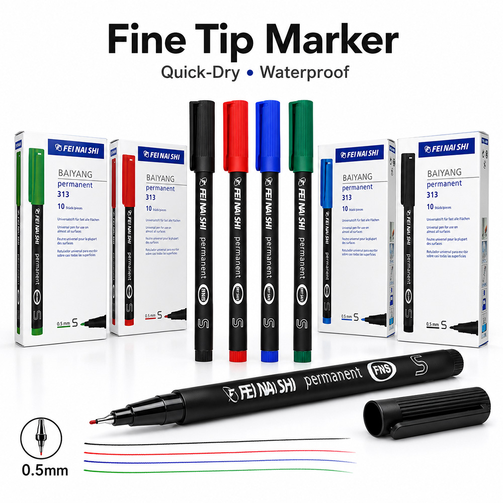 Correction Pen Fine - Набор из 4/12 перманентных маркеров с