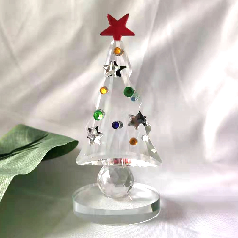 Paper Weight Crystal - Хрустальная Фигурка рождественской елки, праздничный пресс-папье,
