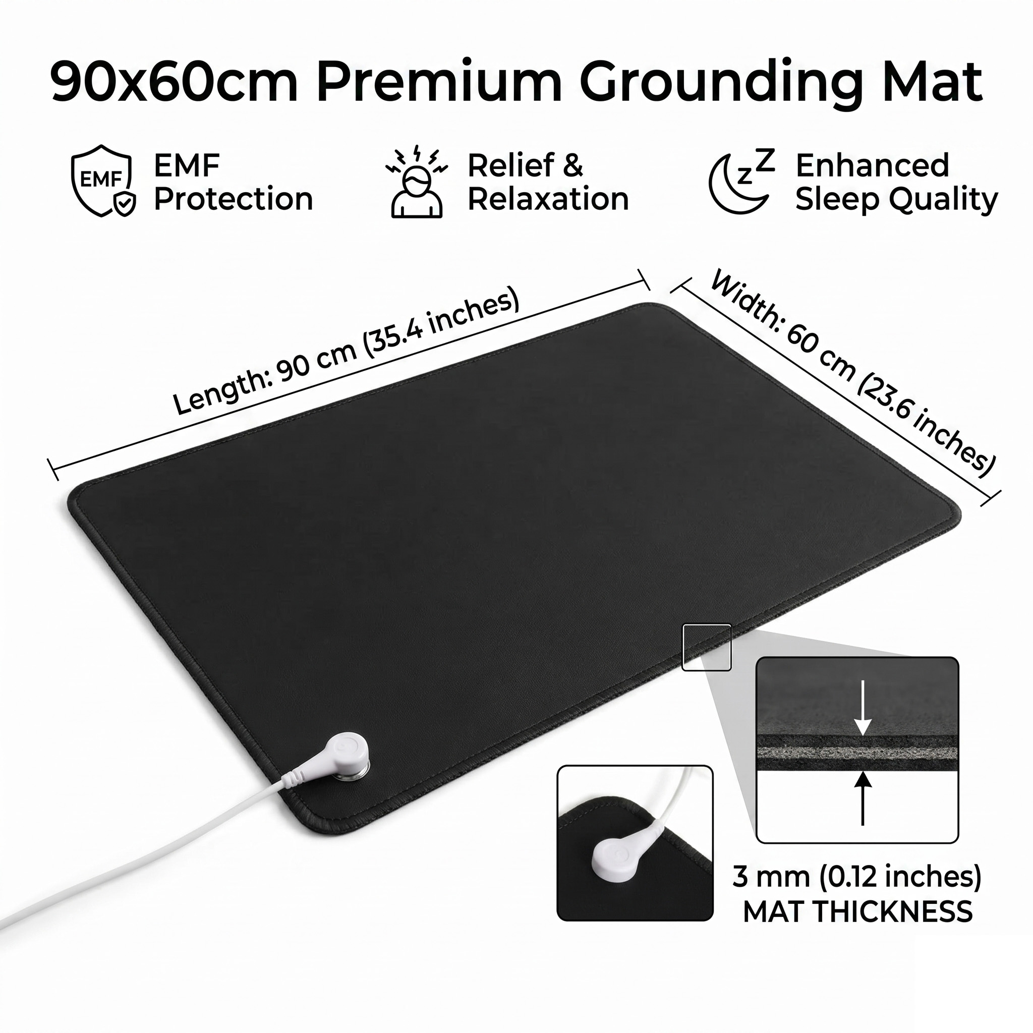 Leather Desk Pad - Антистатический заземляющий коврик из ПУ кожи
